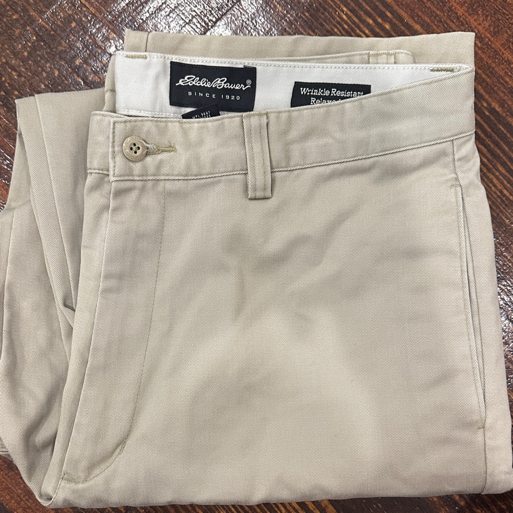 Eddie Bauer Men's Khaki Chinos
